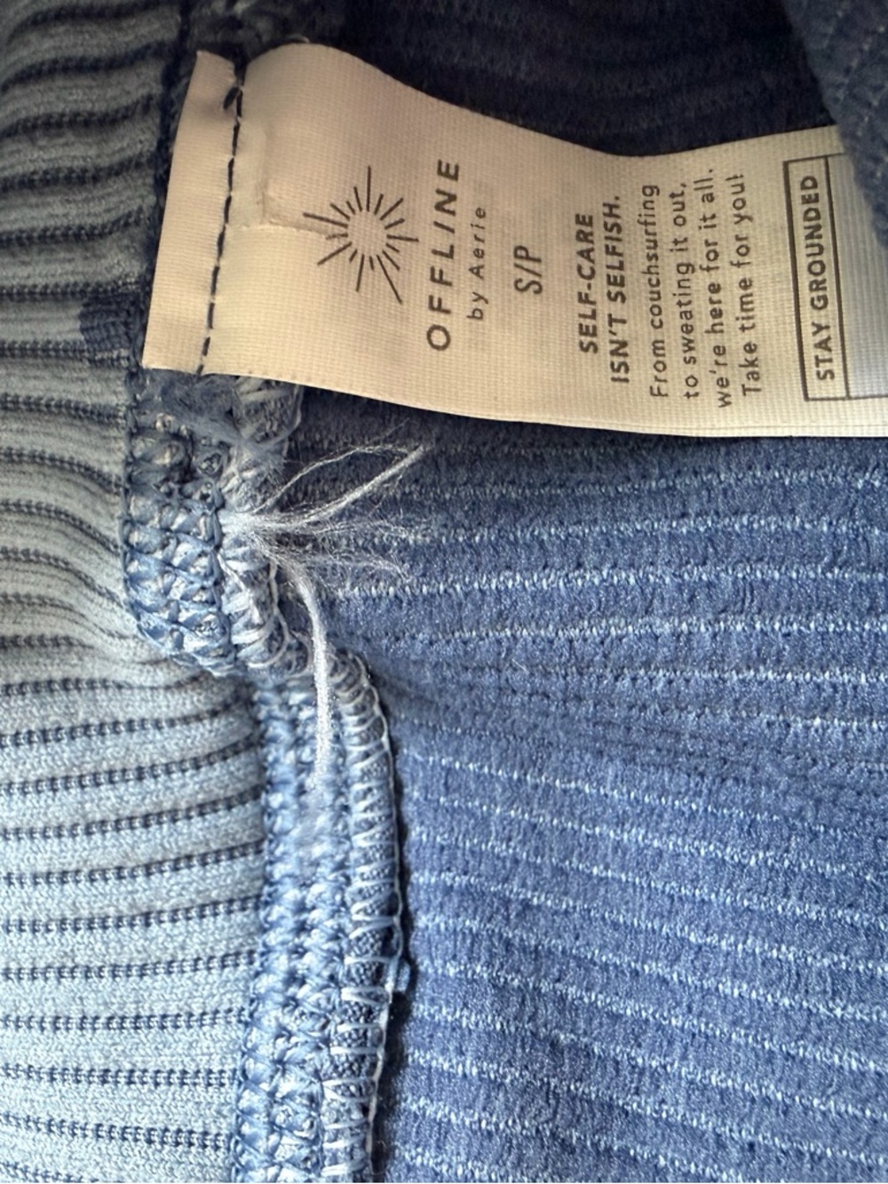 aerie Slate Blue Circle Skirt with Ribbed Waistband - Picture 2 of 4